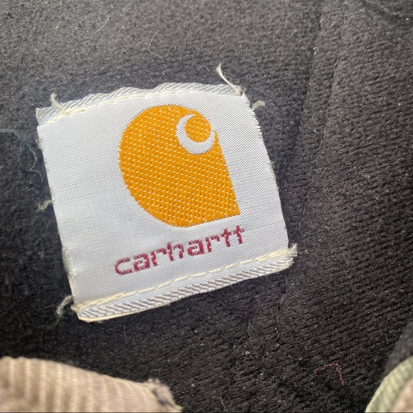 Vintage Carhartt Detroit Canvas Bomber Jacket Blanket Lined Green Distressed Lrg - Picture 6 of 7